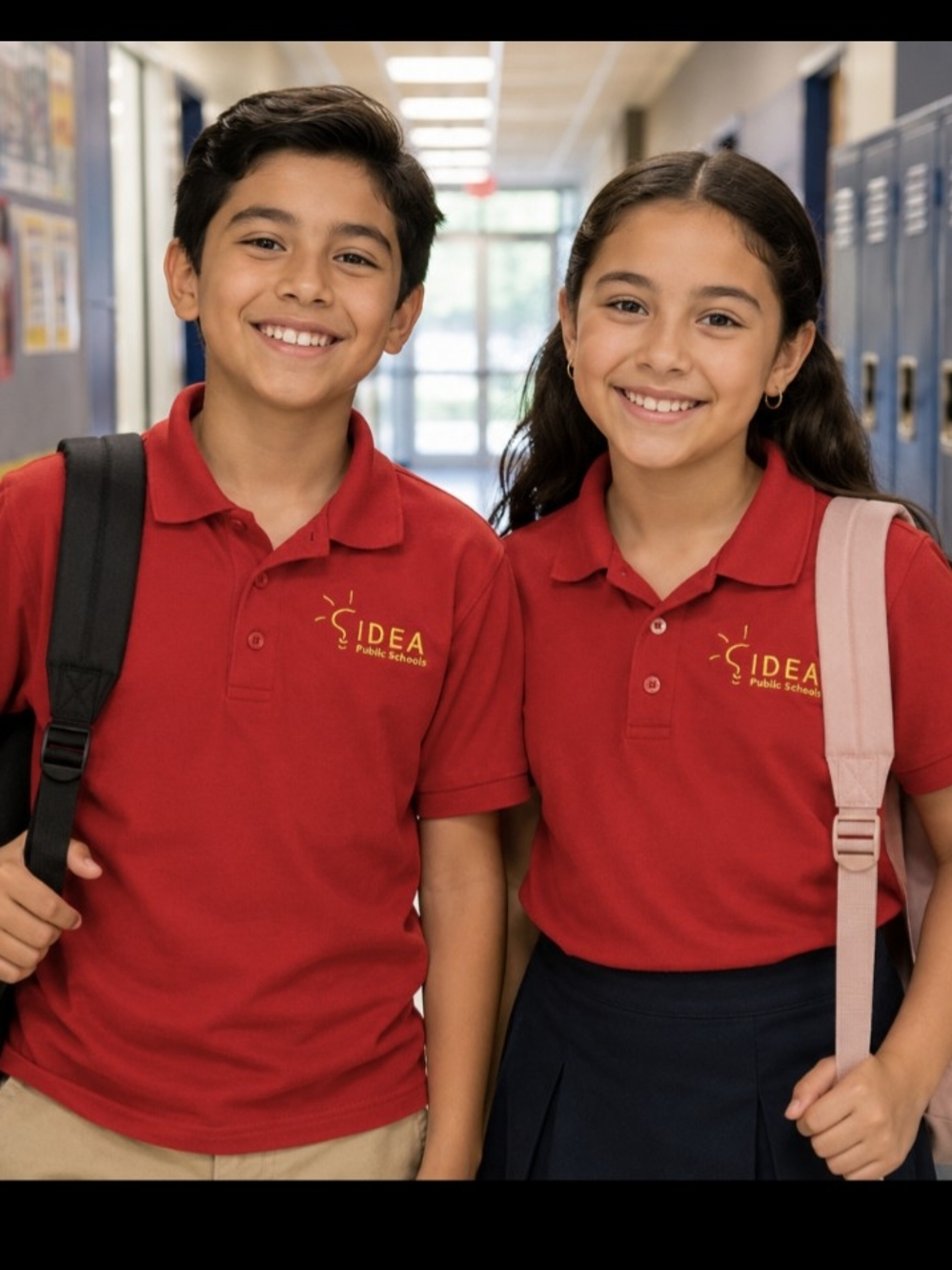 IDEA Public School- RED- Polo Shirt- Size Youth Large